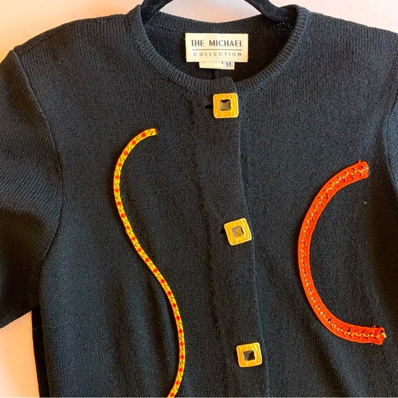 The Michael Collection Classic Knit Dress Black - Picture 4 of 5